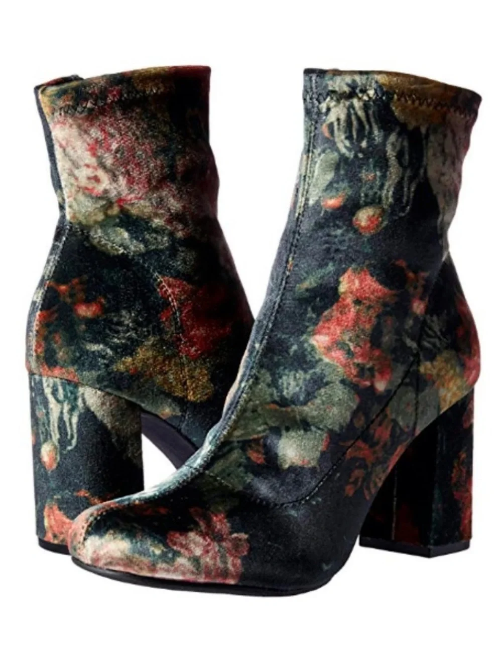 MIA Valencia Velvet Heeled Ankle Boots Size 8 Fall Boot